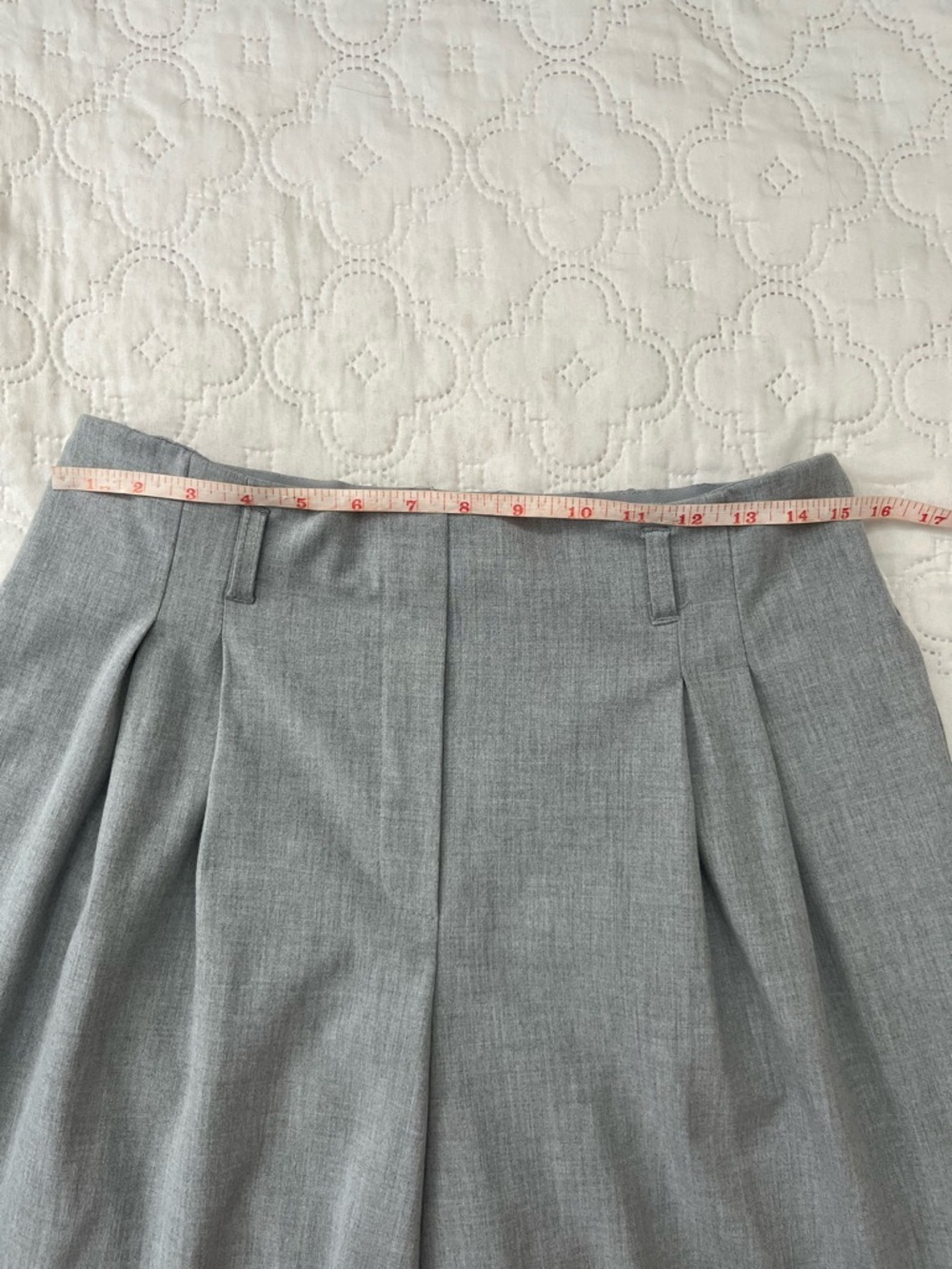 Rachel Zoe Pleated Wide-Leg High-Rise Pull-On Trousers - Light Gray Size 8 - Picture 5 of 15